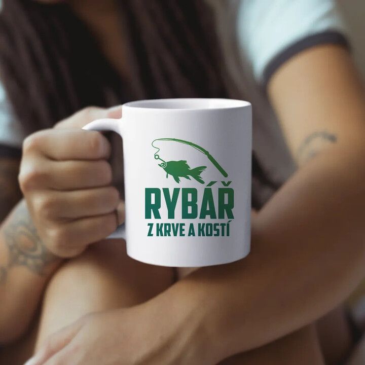 Rybář z krve a kostí - hrnek s potiskem