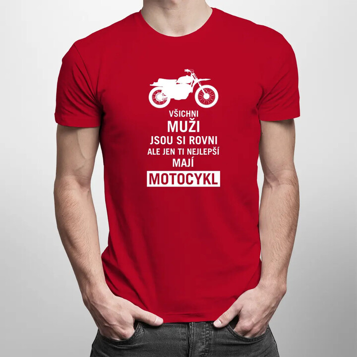 Jsem super motorkář - super táta / muž - pánské tričko s potiskem