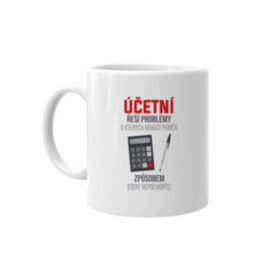 Účetní řeší problémy - hrnek s potiskem