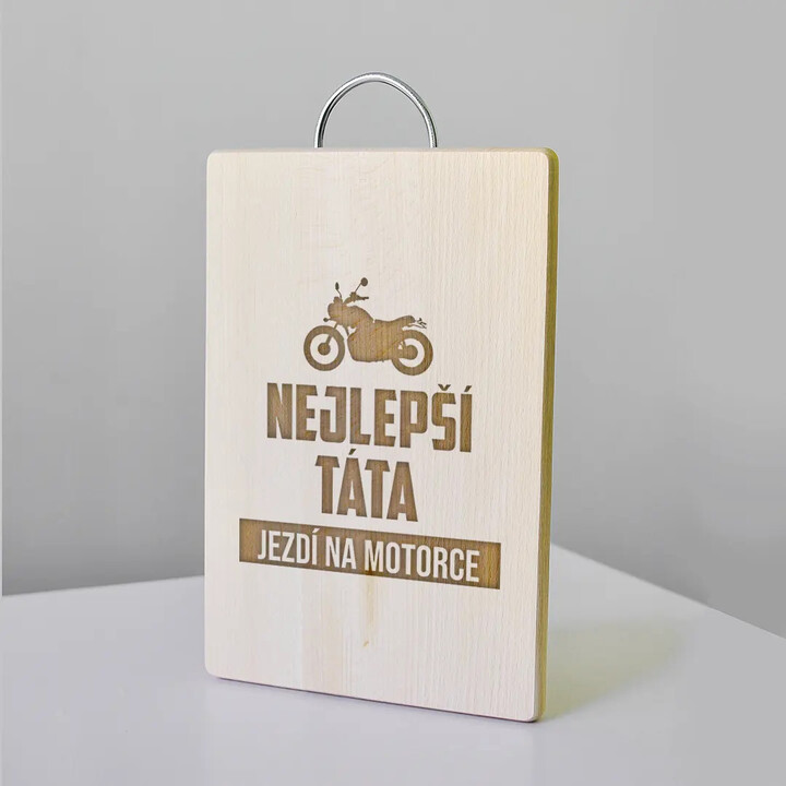 Nejlepší táta jezdí na motorce - kuchyňská prkénka