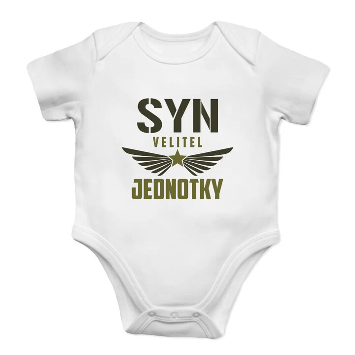 Syn velitel jednotky - dětské body s potiskem