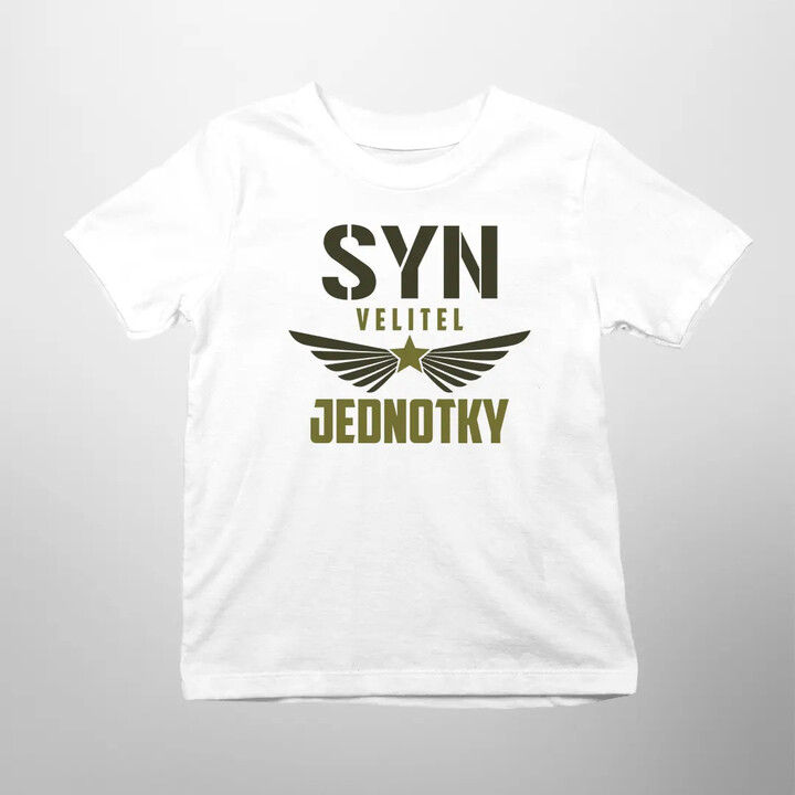 Syn velitel jednotky - dětské tričko s potiskem