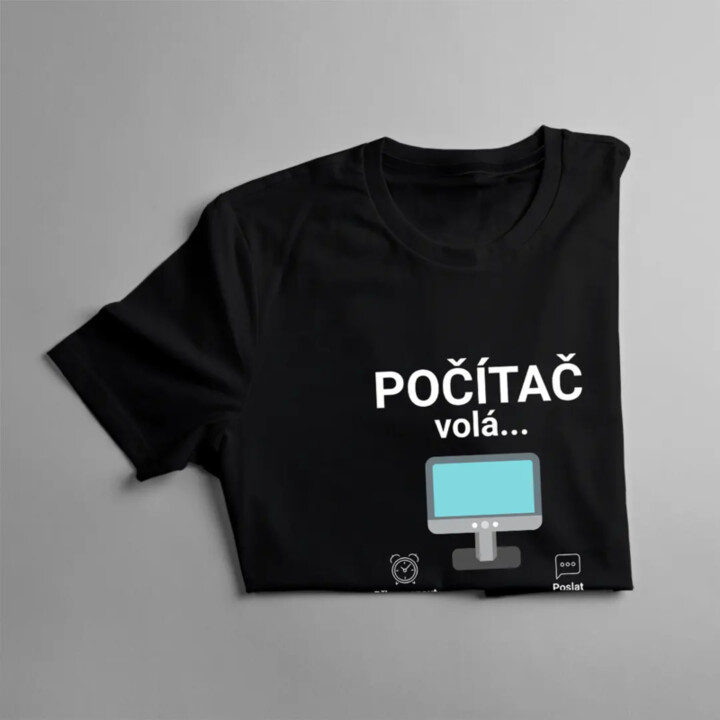 Počítač volá - musím jít - dámské tričko s potiskem