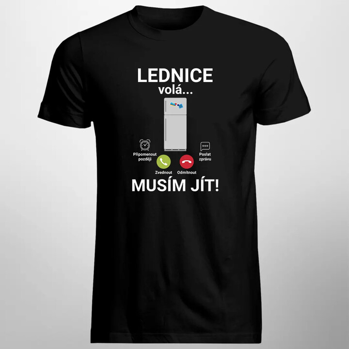 Lednice volá - musím jít - pánské tričko s potiskem