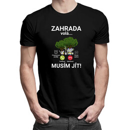 Zahrada volá - musím jít - pánské tričko s potiskem