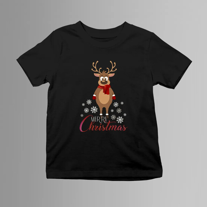 Merry Christmas - sněhulák- dětské tričko s potiskem