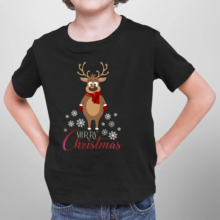 Merry Christmas - sněhulák- dětské tričko s potiskem