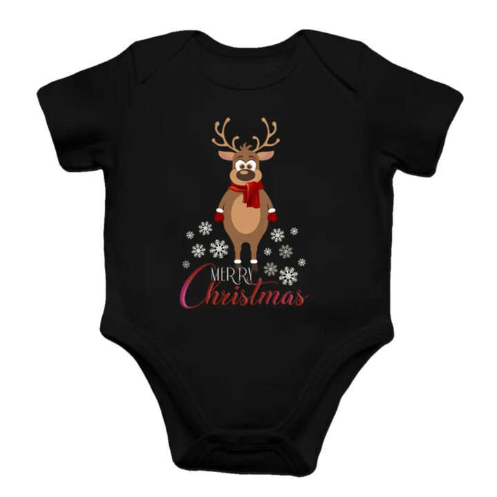 Merry Christmas - sob - dětské body s potiskem