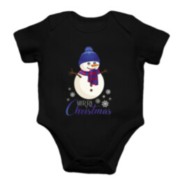 Merry Christmas - sněhulák - dětské body s potiskem