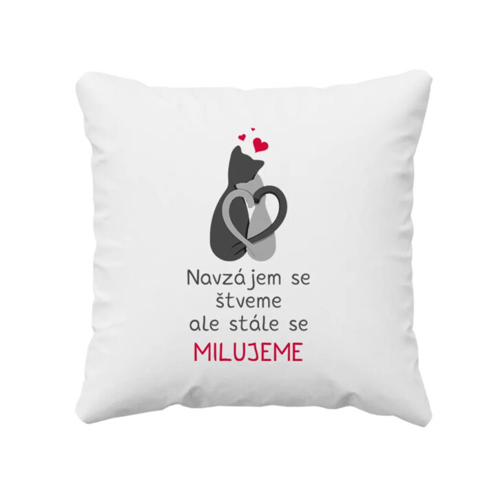 Navzájem se štveme, ale stále se milujeme - polštář s potiskem