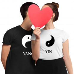 Komplet pro páry - Yin-yang - trička s potiskem