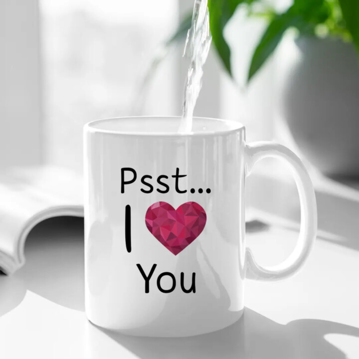 Psst... I love You - hrnek s potiskem