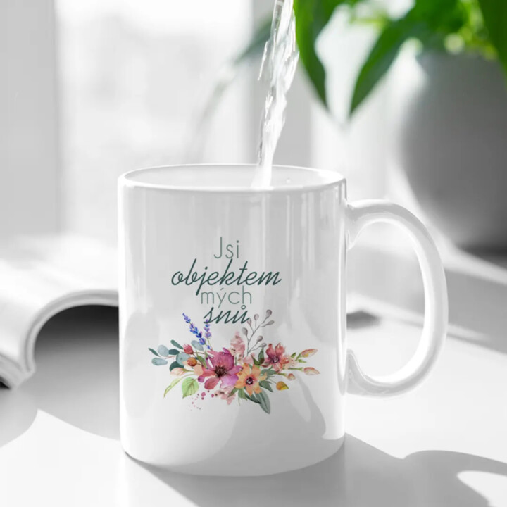Jsi objektem mých snů - hrnek s potiskem