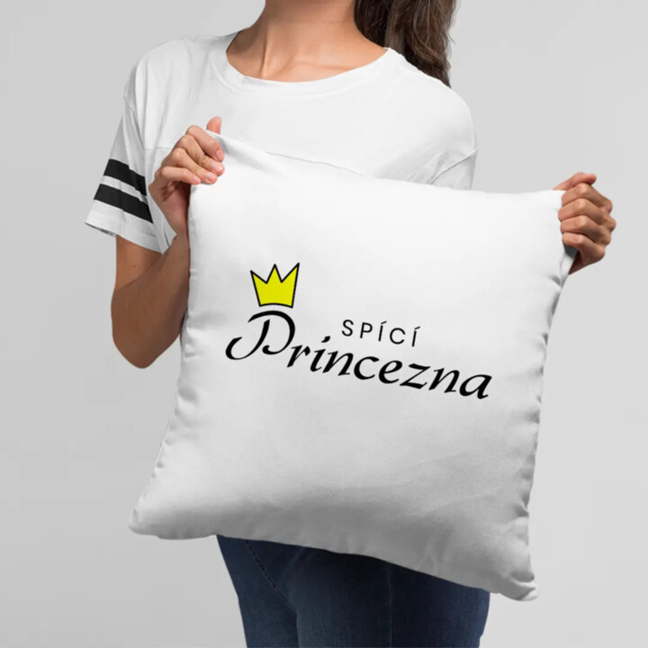 Spící princezna - polštář s potiskem