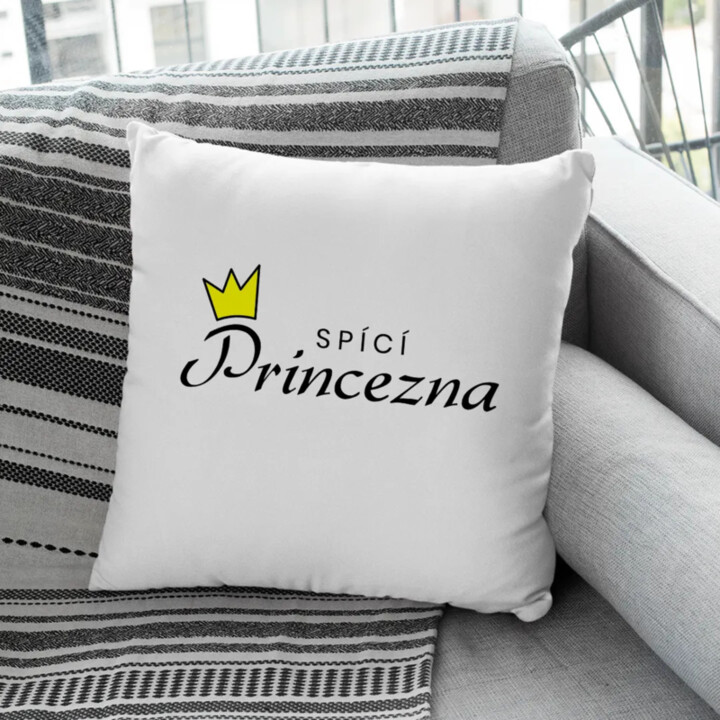 Spící princezna - polštář s potiskem