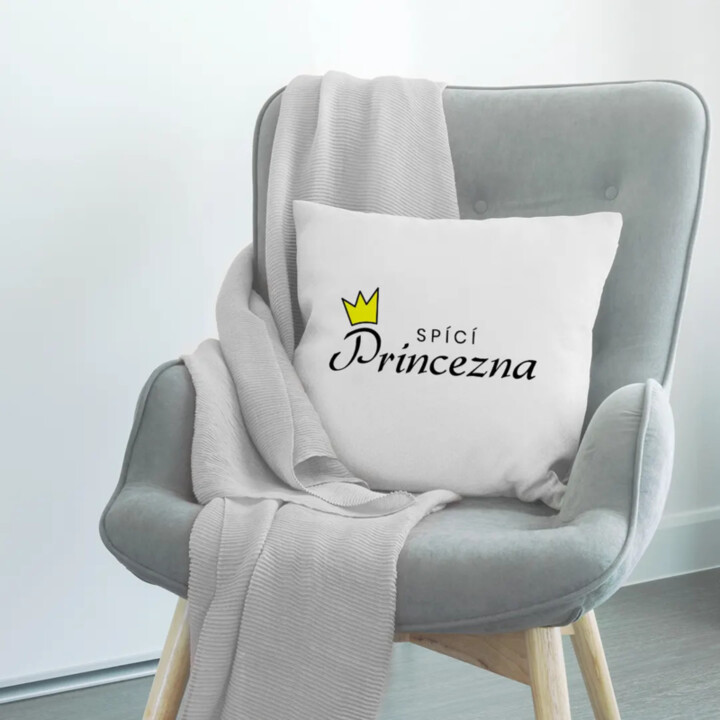Spící princezna - polštář s potiskem