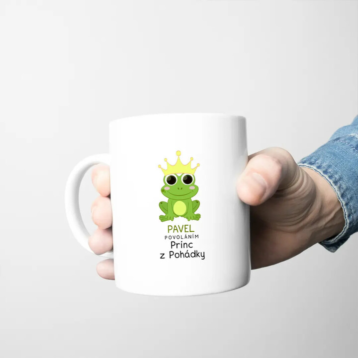 Povoláním princ z pohádky (Jméno) - hrnek s potiskem