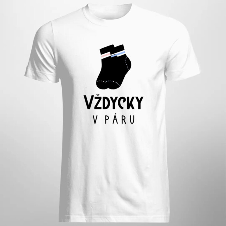 Vždycky v páru - pánské tričko s potiskem