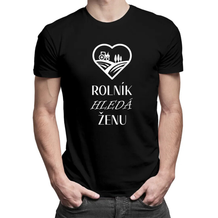 Rolník hledá ženu - pánské tričko s potiskem