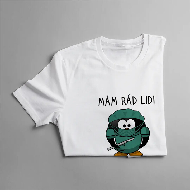 Mám rád lidi (ale jen ty v narkóze) - dámské tričko s potiskem