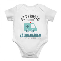 Jak dorostu, tak budu záchranářem - dětské body s potiskem