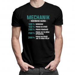 Mechanik hodinová sazba - procenta - pánské tričko s potiskem