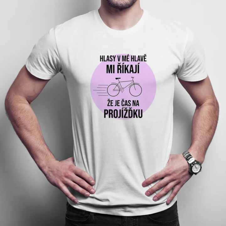 Hlasy v mé hlavě mi říkají, že je čas na projížďku - pánské tričko s potiskem