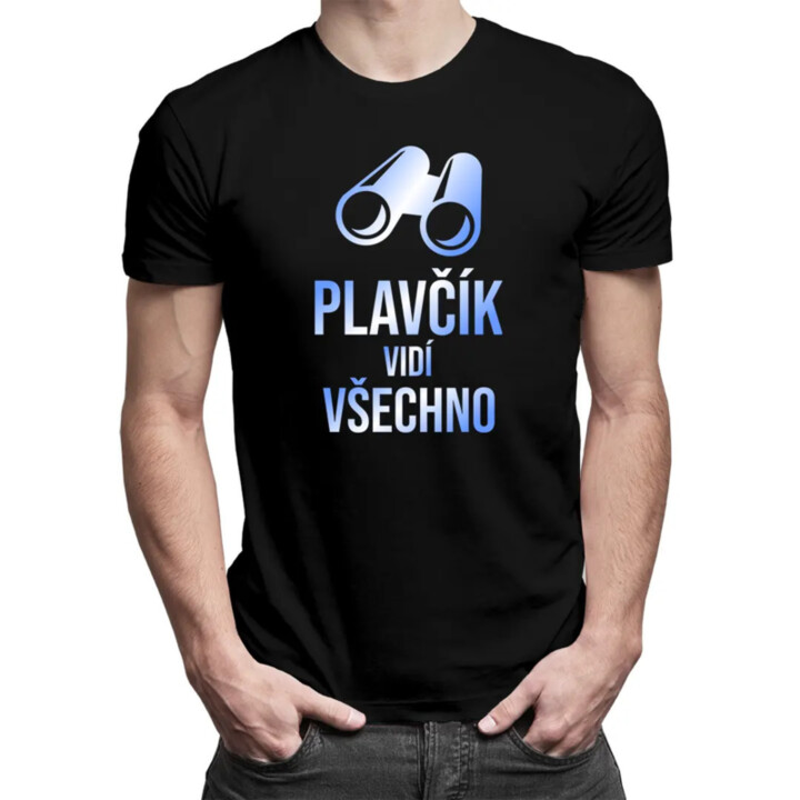 Plavčík vidí všechno - pánské tričko s potiskem