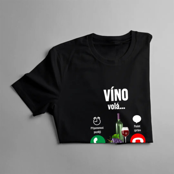 Víno volá, musím jít - dámské tričko s potiskem