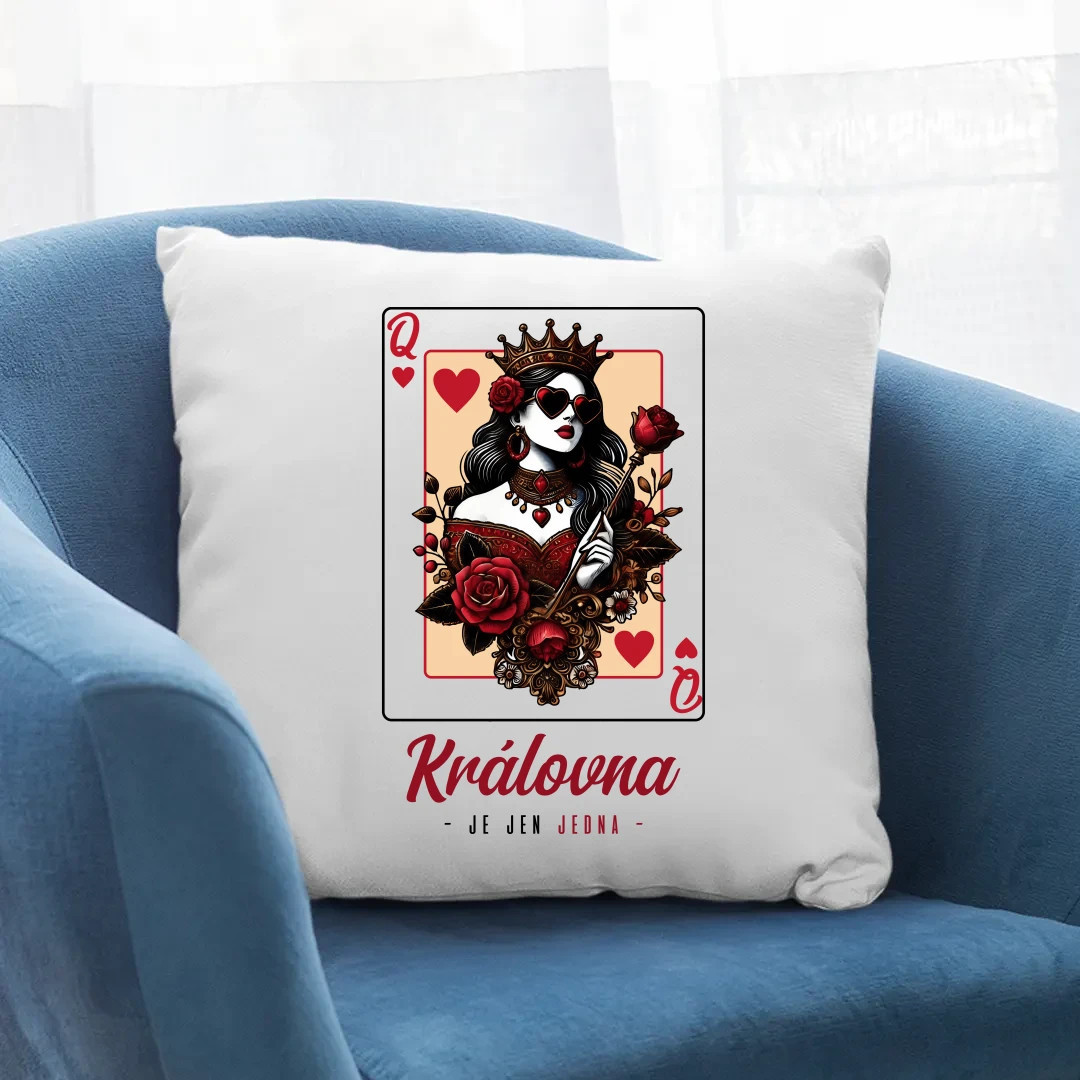 Královna je jen jedna v2 - polštář s potiskem