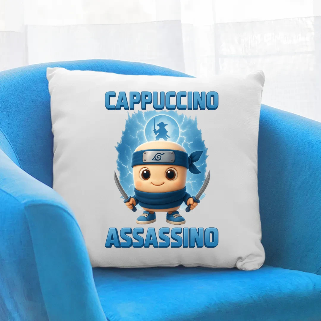 Cappuccino Assassino Baby - Italian Brainrot - ninja kelímek - polštář s potiskem