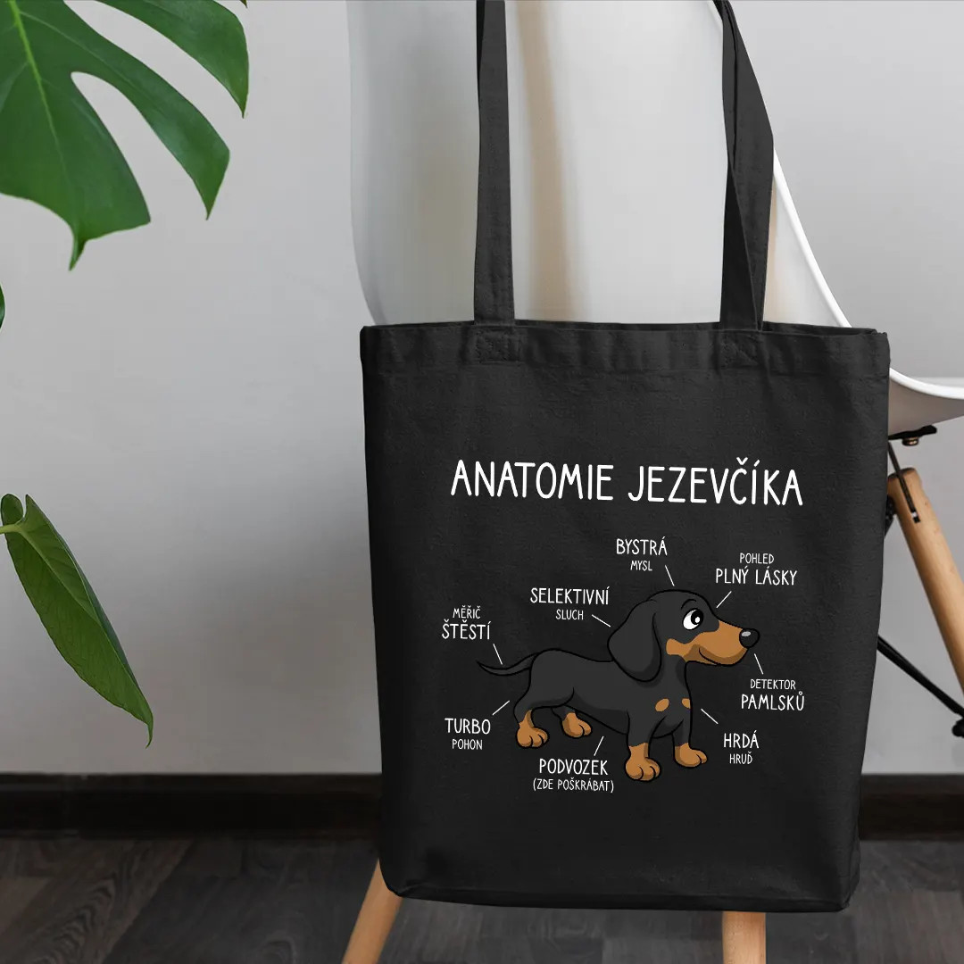Anatomie jezevčíka - taška s potiskem