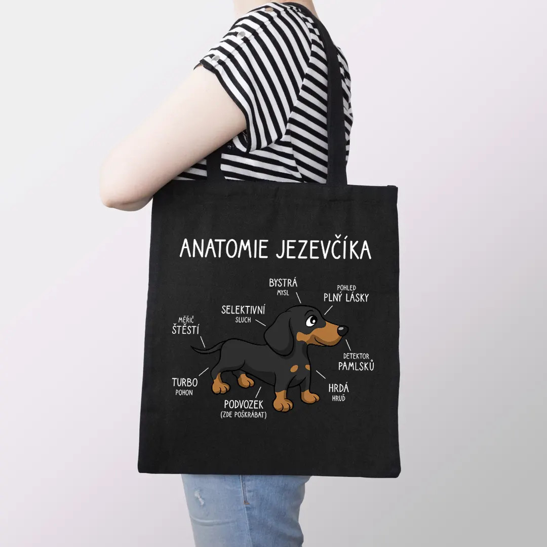 Anatomie jezevčíka - taška s potiskem