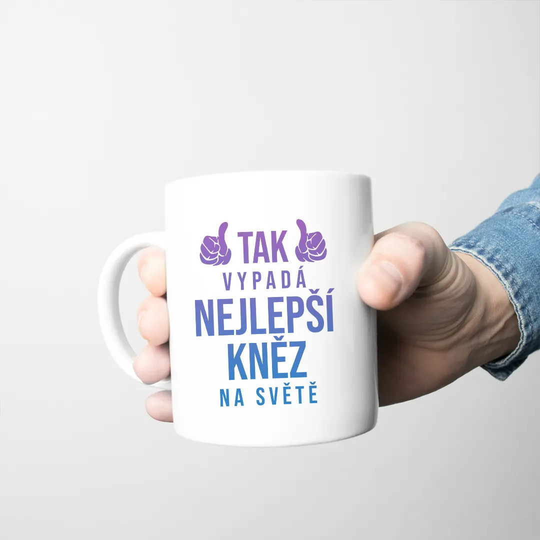 Tak vypadá nejlepší kněz na světě - hrnek s potiskem