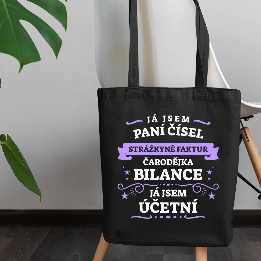 Já jsem paní čísel, strážkyně faktur - účetní - taška s potiskem