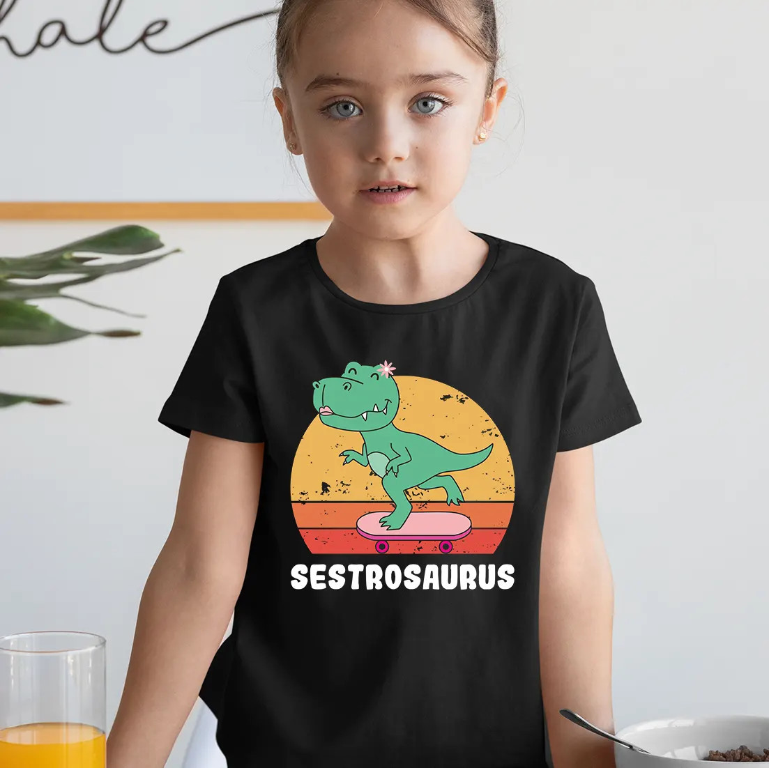 Sestrosaurus - dětské tričko s potiskem pro malou sestru