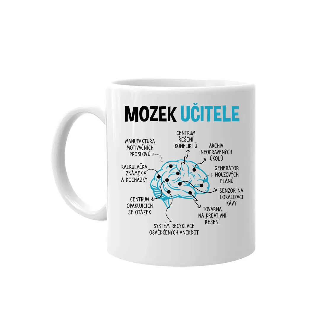 Mozek učitele - hrnek s potiskem
