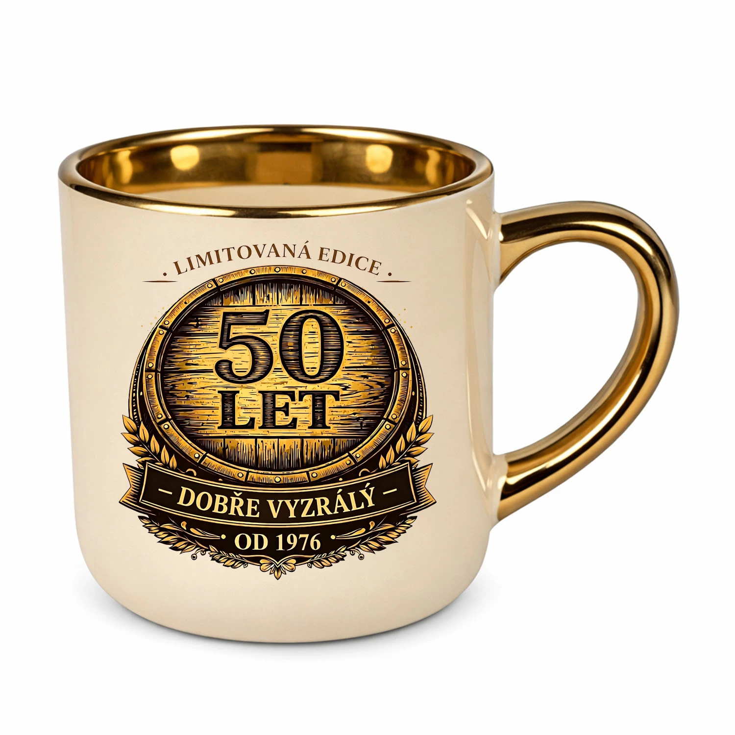 Limitovaná edice 50 let – dobře vyzrálý – od 1976 – Elegantní hrnek na dárek