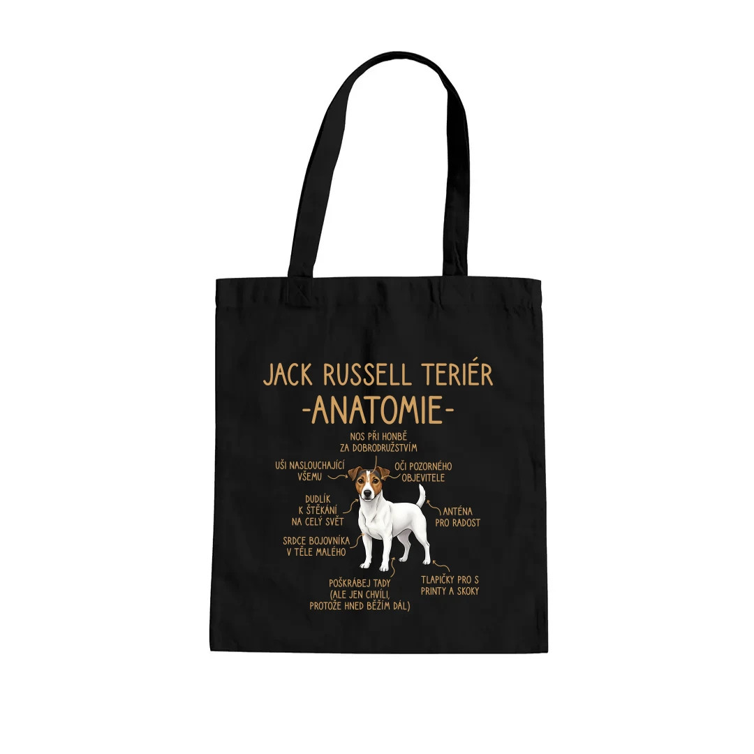 Jack Russell teriér – anatomie - taška s potiskem