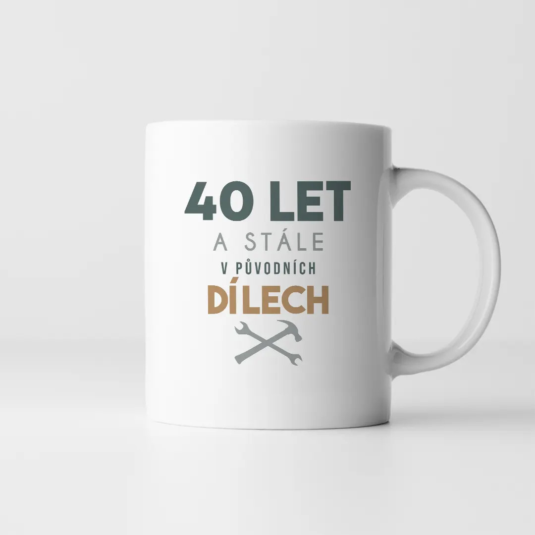 40 let a stále v původních dílech - hrnek s potiskem