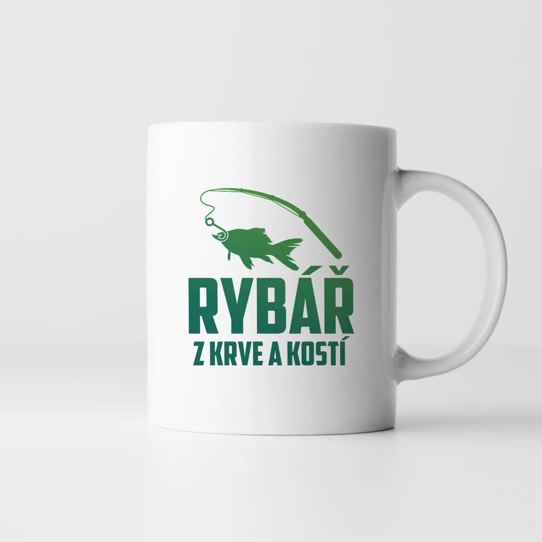 Rybář z krve a kostí - hrnek s potiskem