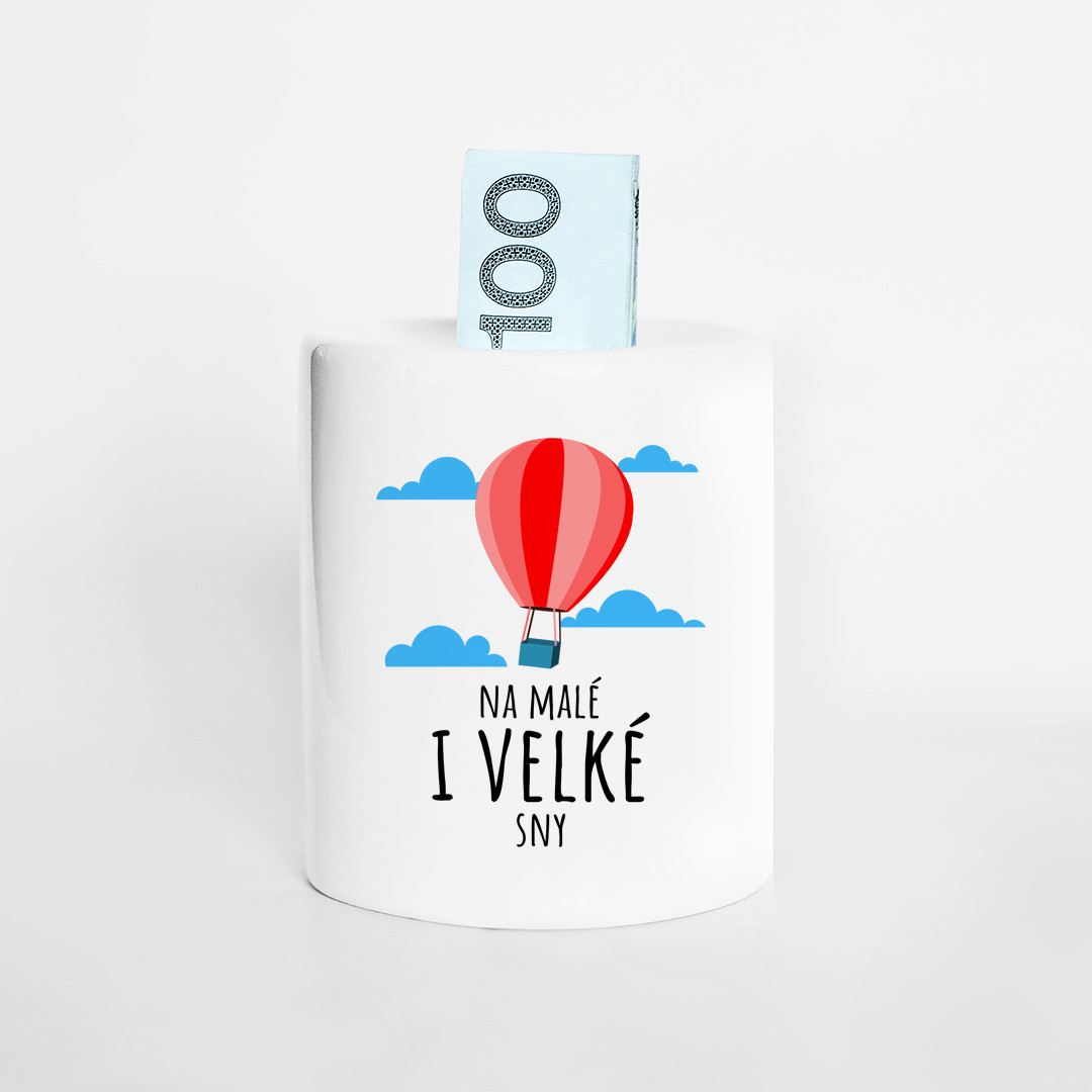 Na malé i velké sny - prasátko s potiskem